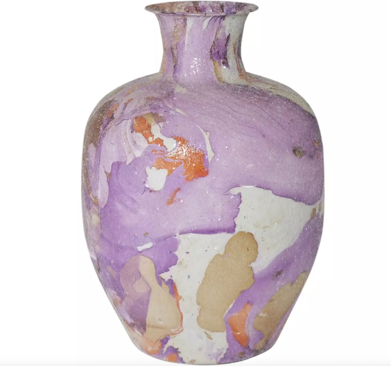 Vase Grace L, lila, marmoriert