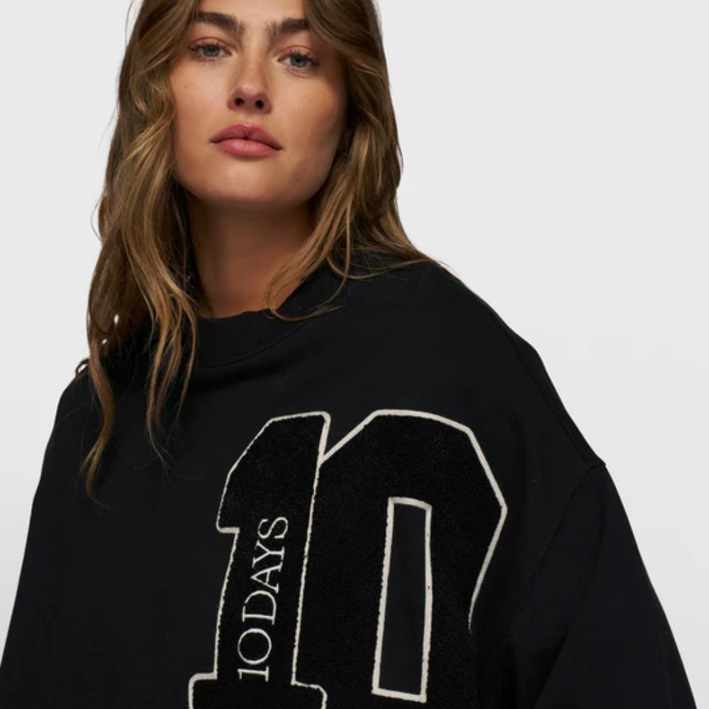 Baseball sweater 10, 10DAYS, schwarz