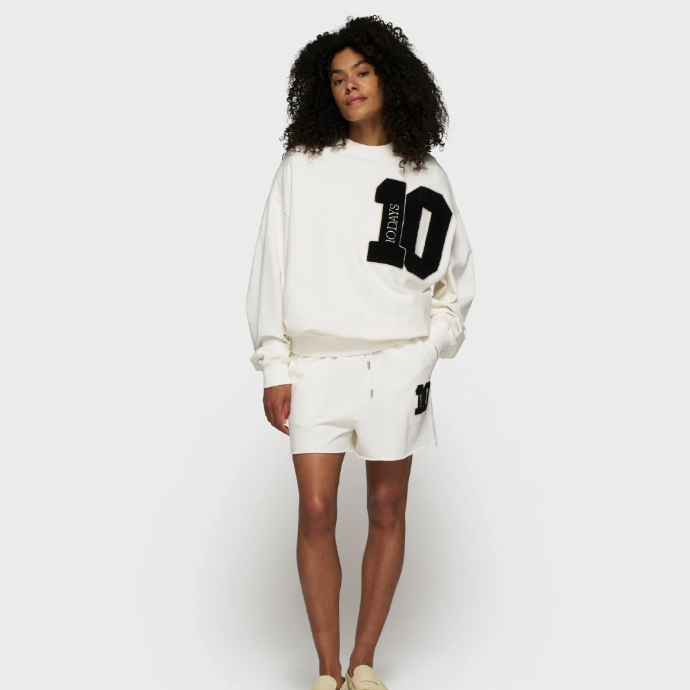 Baseball sweater 10, 10DAYS, wei