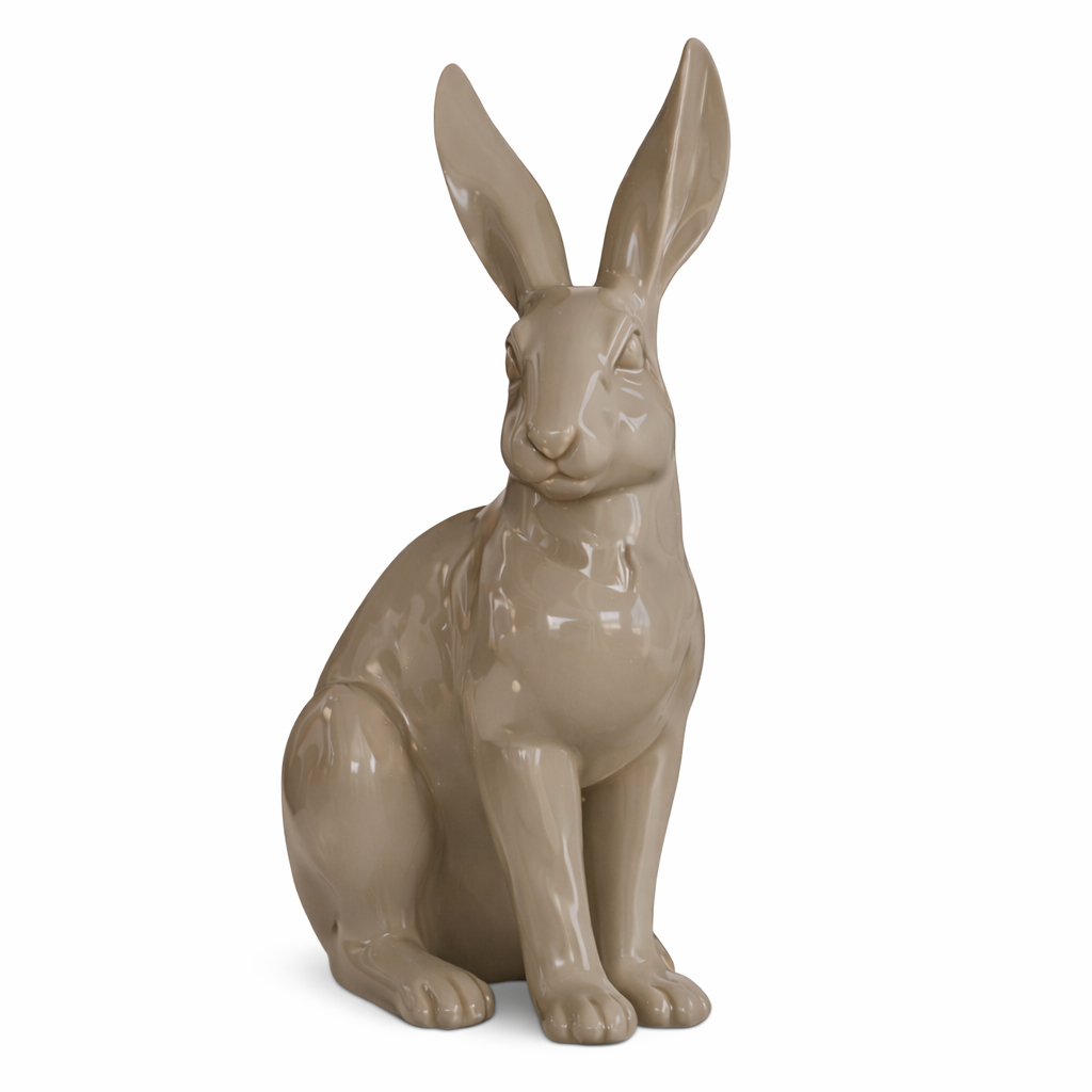 Osterhase, L, beige, gl�nzend