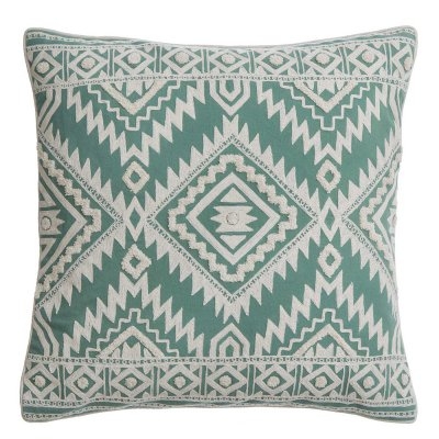 Kissenh�lle, gesticktes Muster, mint