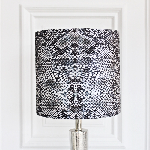 Lampenschirm, Zylinder, Schlange, eisblau