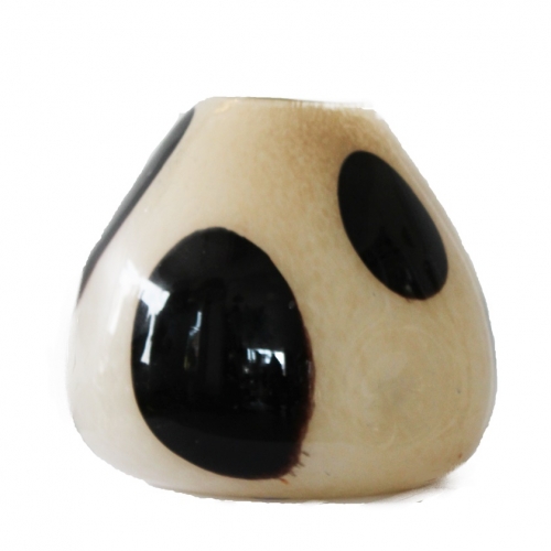 Vase, lachsfarben mit Punkten