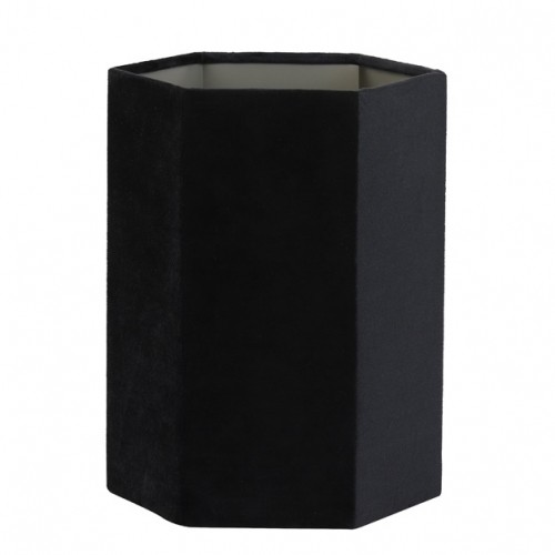 Lampenschirm, Hexagon, schwarz