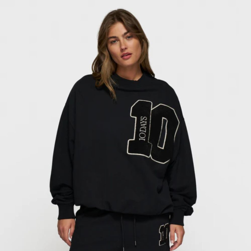 Baseball sweater 10, 10DAYS, schwarz