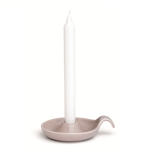 Kerzenst�nder aus Keramik, beige-rose